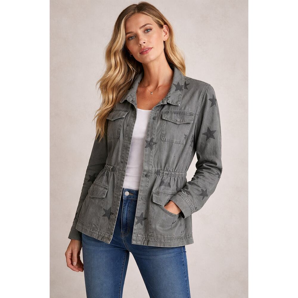 Driftwood Star Print Utility Jacket – Size M